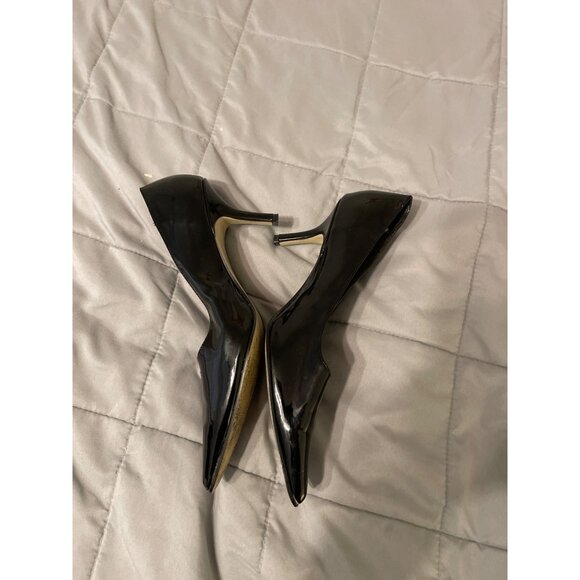 Pierre Dumas Black Patent Leather Pointed-Toe Stiletto Heels Size 8M - Picture 2 of 6